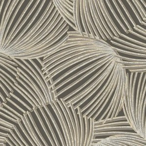 Casadeco|Elegant floral wallpaper enhanced with shiny blue and green touch|Modern