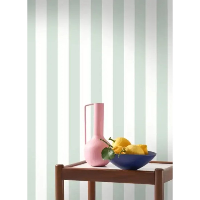 Casadeco|Light blue striped wallpaper|Youth Style