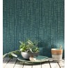 Casadeco|Papier peint rustique moderne avec élégant motif rayé beige|Imitation Raphia