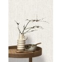 Casadeco|Minimalist wallpaper with modern embossed striping in light tones|Raffia Imitation