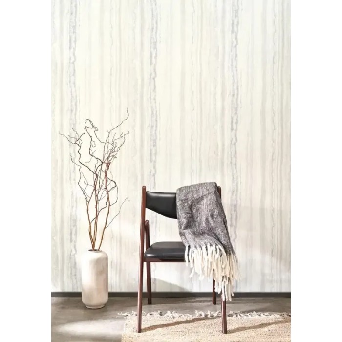 Casadeco|Papier peint style moderne effet quartz d’agate blanc|Imitation Pierre