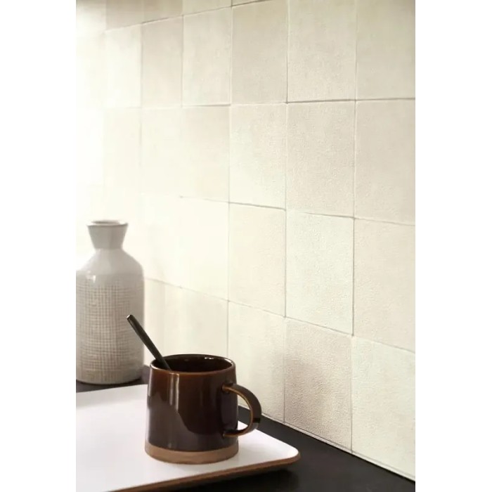 Papel pintado azulejo blanco decorativo ideal para cocina - Casadeco Minerals 88100110