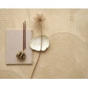 Casadeco|Japanische Zen-Tapete mit 3D-Sandrillen|Abstrakt