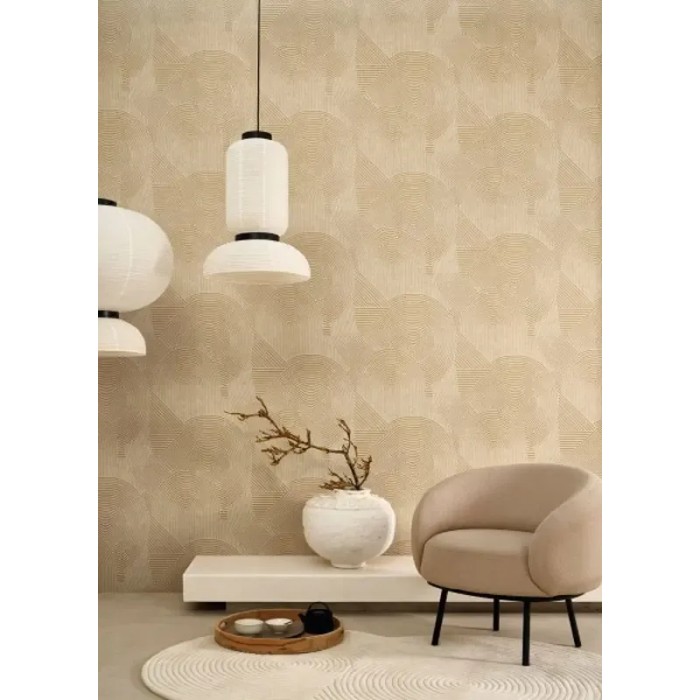 Casadeco|Japanese Zen wallpaper with 3D sand grooves|Abstract