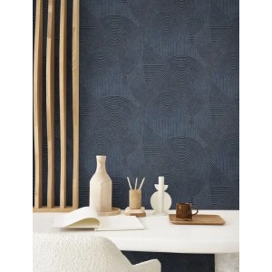 Casadeco|Papier peint style japonais moderne, sillons de sable Zen effet 3D|Oriental 2