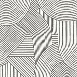 Casadeco|Papier peint style japonais moderne, sillons de sable Zen effet 3D|Oriental
