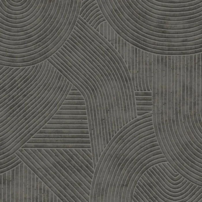 Casadeco|Papel Pintado estilo Zen para espacios modernos con surcos de arena 3D|Oriental