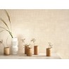 Casadeco|Moderne geometrische Japandi-Tapete, glänzendes Tatami, metallisch sandbeige|Karos