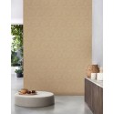 Casadeco|Papel Pintado estilo oriental con rayas iridiscentes beige de tatami japonés|Oriental