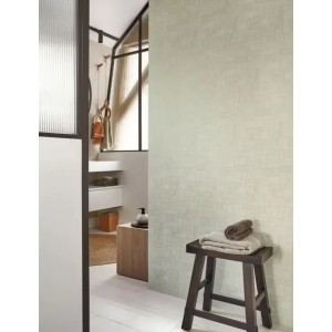 Casadeco|Modern oriental style wallpaper with blue Japanese tatami squares|Oriental 2