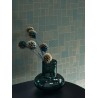 Casadeco|Modern wallpaper in green and blue Japanese tatami pattern|Modern