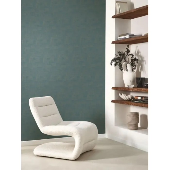 Casadeco|Modern wallpaper in green and blue Japanese tatami pattern|Modern