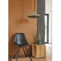Casadeco|Unifarbene Tapete in Cognac mit genarbtem Leder-Effekt|Lederimitat