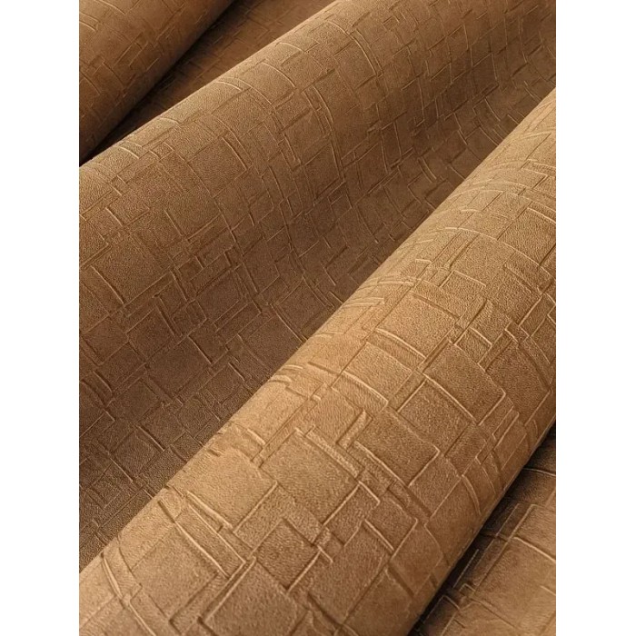 Casadeco|Modern brown interwoven leather effect wallpaper|Skin Imitation