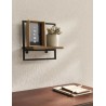 Casadeco|Blaue Tapete mit handgeflochtener Lederoptik|Lederimitat