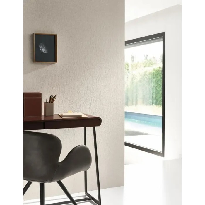 Papel Pintado imitación piel gris con elegante troquelado - Casadeco Leathers 87149223