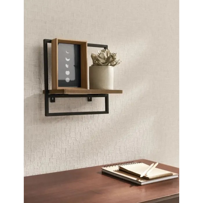 Papel Pintado imitación piel gris con elegante troquelado - Casadeco Leathers 87149223