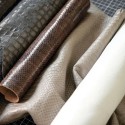 Casadeco|Animal leather or skin effect wallpaper with anthracite scale|Skin Imitation