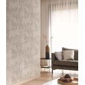 Casadeco|Elegante Ponyhaut-Tapete in Perlgrau|Lederimitat