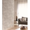 Casadeco|Elegante Ponyhaut-Tapete in Perlgrau|Lederimitat