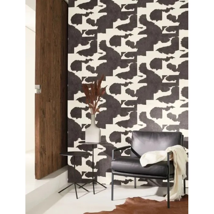 Casadeco|Papier peint imitation peau de vache type patchwork|Imitation Peau