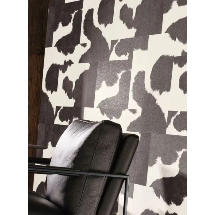 Casadeco|Papier peint imitation peau de vache type patchwork|Imitation Peau