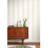 Casadeco|White and beige textile-effect striped wallpaper|Stripes