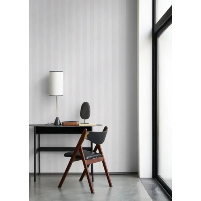 Casadeco|Modern white striped wallpaper|Stripes