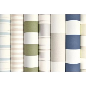 Casamance|Papier peint rayures ondulées bleues|Rayures 2