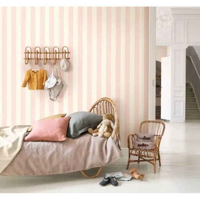 Casadeco|Papier peint rayures marines pêche|Rayures