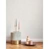 Casadeco|Papier peint rayures fines blanc et beige|Enfants