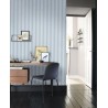 Casadeco|Papier peint rayures fines blanc et bleu marine|Enfants