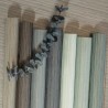Casadeco|Modern tropical style wallpaper with gray raffia-effect bamboo|Raffia Imitation