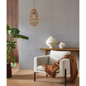 Papeldecor|Textile wallpaper in pastel green with floral accents|Wallpaper 2