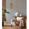 Casadeco|Papier peint style oriental fibre naturelle de bambou grise|Imitation Raphia