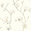 Casadeco|Papel Pintado oriental flores japonesas, magnolias beige|Oriental