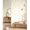 Casadeco|Papier peint floral oriental magnolias japonaises beiges|Oriental