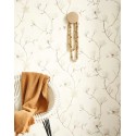 Casadeco|Papier peint floral oriental magnolias japonaises beiges|Oriental