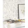 Casadeco|Papier peint scandinave fleurs sauvages blanc et noir|Scandinave