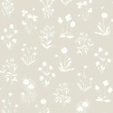 Casadeco|Floral wallpaper with beige linen effect|Scandinavian