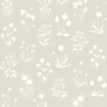Casadeco|Floral wallpaper with beige linen effect|Scandinavian