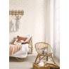 Casadeco|Scandinavian botanical style wallpaper with pink wildflowers|Scandinavian