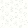 Casadeco|Papier peint floral style scandinave gris bleuté|Scandinave