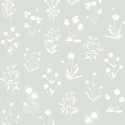 Casadeco|Botanical wallpaper with aloe green wildflowers|Scandinavian