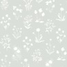 Casadeco|Botanical wallpaper with aloe green wildflowers|Scandinavian