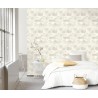 Casadeco|Oriental style floral wallpaper with white water lilies|Oriental
