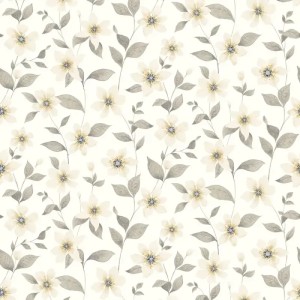 Casadeco|Papel Pintado floral romántico clematitas trepadoras rosa|Romántico