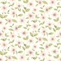 Casadeco|Papel Pintado floral romántico clematitas trepadoras rosa|Romántico
