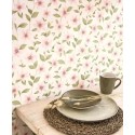 Casadeco|Papier peint floral romantique clématites grimpantes roses|Romantique
