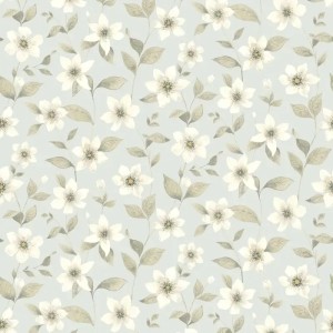 Casadeco|Papel Pintado floral romántico clematitas trepadoras rosa|Romántico